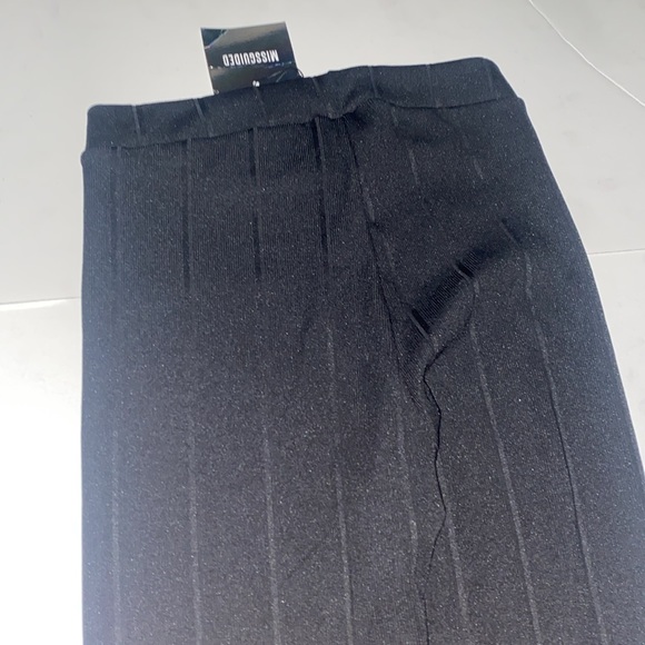 Missguided Black Bandage Skinny Legging Pants Size 6 Stretchy - Picture 7 of 8